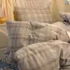 Conjunto de Roupa de Cama para Novos Estudantes 2026 100% Algodão Cama de Solteiro Cama Bunk de Estudante Conjunto de Quatro Peças para Dormitório (Luz Quente)
