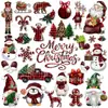 Imán de Refrigerador de Muñeco de Nieve Navideño Más Popular de Amazon Decoración de Pegatina Magnética para Refrigerador de Invierno con Papá Noel y Copo de Nieve