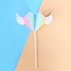 Alas Bandera Alas de Ángel Adornos Decorativos para Pastel de Cumpleaños Alas de Plumas Enchufe Alas de Amor Accesorios
