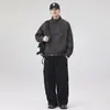Chaqueta de Cuero PU Vintage de Gama Alta Estilo Retro Americano para Hombre, Nuevo Estilo Primavera y Otoño, Abrigo de Cuero para Motociclista con Cuello Alto