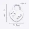 Versión Coreana DIY Aleación Galvanizada Colgante Individual Accesorio Colgante de Candado de Corazón para Collar Pulsera Cruzado Venta al por Mayor