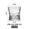 Vaso de Vidrio Rayado Estilo Europeo Patrón de Nube para Uso en Casa, Vaso de Vidrio de Sodio-Cálcico para Licores, Vaso de Whisky, Vaso para Bebidas