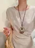 Novo Estilo Chinês Retrô Étnico Zen Colar Design de Nicho Temperamento Personalidade Madeira Moda Versátil Colar
