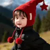 Chapéus Infantis para Outono e Inverno, Chapéus de Lã Tricotados Quentes e Espessos com Proteção para as Orelhas para Meninos e Meninas, Chapéus de Elfo Fofos à Prova de Vento