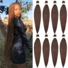 Cabello de Ganchillo Sintético Trenzado Ez Comercio Exterior Fábrica Transfronteriza Trenzas Largas Rectas Europeas y Americanas Hechas Listas