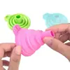 Funil Telescópico Mini Dobrável Criativo Utensílios de Cozinha Funil de Borracha Macia Dispenser de Líquidos Doméstico Funil de Óleo Pote de Óleo Vazamento