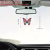 Decoración floral de acrílico transfronteriza de gran venta colgante de coche de dibujos animados regalo 2D adorno colorido para mochila mariposa