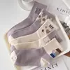Calcetines de Otoño e Invierno para Mujer, Calcetines de Media Pantorrilla, Calcetines Japoneses para Mujer, Calcetines Largos Grises con Lazo de Angora Rojo de Cintura Media, Calcetines Calientes para Mujer