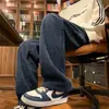 Pantalones de chándal de pana para hombre, invierno, con felpa, engrosados, protección contra el frío, cálidos, holgados, tacto de alta gama, caída, casual, pantalones largos