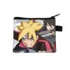 Bolsa de Naruto para niños de poliéster grande monedero de dibujos animados tarjetero estampado impermeable bolsa de almacenamiento colaboración anime