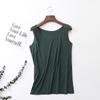 Verão Colete Feminino Sling Modal Várias Colocação Mulheres Respirável Suor Absorvente Cor Sólida Base Casual Camisa Mulheres