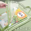 Bolsa de Almacenamiento de Malla Transparente, Bolso Bandolera para Libros, Bolsa de Malla Estéreo en Forma de L, Bolsa para Materias con Ranura para Tarjetas, Bolsa de Almacenamiento para Estudiantes de Primaria