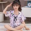 Pijamas de verano para niñas, de manga corta, finos, 2025, nuevos, para niñas de verano, para niñas medianas y grandes, ropa de casa para uso exterior.