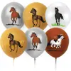 Decoración de Fiesta Temática de Caballos Transfronteriza, Globos de Carreras de Caballos Salvajes, Globos de Arreglo Temáticos de Vaquero, Globos de Látex al por Mayor
