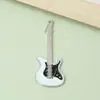 Acessórios Criativos Novos Tendência Joias Pingente de Guitarra Elétrica Artificial Colorido Gotejamento de Óleo Pingente para Chaveiro DIY Bolsa