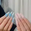 Paquete de Materiales de Joyería para Uñas Petal Arte de Uñas Empalme Colorido Flor Pequeña Macarrón Flor Tallada Imitación Uña Portátil Uña DIY Diamante para Uñas