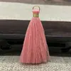 Em Estoque Anel de Metal Borla Franja 6cm Poliéster Algodão Fio Dourado Amarração Borla DIY Acessórios de Puxador de Bolsa Pingente de Borla