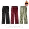 Pantalones de Esquí Unisex de Nuevo Estilo Invernal, Patchwork, Cortavientos e Impermeables, Forro de Felpa Cálido, Piel de Zorro Plateado, con Polaina para Nieve, para Menos Diez Grados