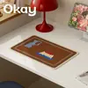 Mantel de Cuero para Fiesta de Té de la Tarde, Estilo Coreano, Versátil, Impermeable, Resistente al Aceite, Limpiable con Paño, Lavable, Esterilla Aislante del Calor, Alfombrilla de Ratón de PVC, Base para Tazón