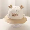Bonito Sombrero de Bebé Elefantito Estilo Nuevo Primavera/Otoño Sombrero de Cubo Ajustable con Protección Solar para Niños y Niñas Sombrero de Pescador con Protección Solar para Exteriores