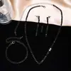 Nuevo Estilo Ins Transfronterizo Lujo Accesible Cadena de Garra de Cristal Super Brillante Collar Pulsera de Celebración de Banquete para Mujer Set Completo de Joyería de Diamantes