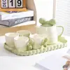Caneca Feng Shui Creme Conjunto Doméstico Sala de Estar High-end Hospitalidade Conjunto de Chá Xícara de Chá Garrafa de Água Fria Luxo Leve Casamento Chá de Casa Presente