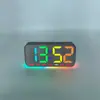 Relógio de Mesa Led Colorido que Muda de Cor Relógio Despertador Digital Inteligente Rgb Luz de Ambiente Alimentação Dupla Quarto Estudo Sala de Estar