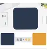 Mouse Pad a Pronta Entrega, Tamanho Pequeno, Couro, Cor Sólida, Pad Fofo para Laptop, Couro à Prova d'Água, Resistente a Manchas, Pad para Mesa de Escritório