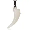 Colgante Real de Diente de Lobo de Jade Hetian para Hombres, Colgante de Diente de Jade, Collar Amuleto Protector, Colgante de Jade para Hombres y Mujeres, Estilo Dominante