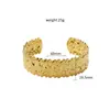 Pulsera Abierta Exagerada de Acero Inoxidable Acero de Titanio con Textura Natural Martillada Pesada, Diseño Único, Estilo Popular para Mujeres