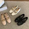 Primer Encuentro Temporada Aumento Nudo de Mariposa Mary Jane Tachonados Zapatos Individuales Zapatos de Mujer 2026 Otoño Rosa Ballet Suave