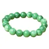 Pulsera de Cuenta Redonda Verde Seco de Jadeíta Cuarzo Jadeíta Verde Seco Pulsera de Hierro Dragón Verde Seco Transmisión en Vivo Venta Caliente Suministro