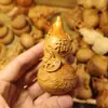 Ciprés Fortuna y Longevidad Calabaza, Adorno Portátil Tallado en Madera Maciza, Boj Nuevo Estilo Chino Artesanía Portátil