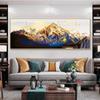 Nova Pintura para Sala de Estar Estilo Chinês Luxo Leve Sofá Jinshan com Encosto Estilo Italiano Moderno Edição Horizontal Estudo Hotel com Moldura