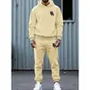 Sudadera con capucha de forro polar para hombre de otoño e invierno, traje deportivo casual estampado, fabricante, lote