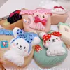 Hd7317A06 Color Caramelo Puntos Lindo Muñeco de Peluche Juguetón y Animado Paja Bolso Cruzado Pequeño Bolso de Vacaciones