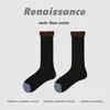 Calcetines Originales Renacimiento para Mujer Calcetines de Media Caña Otoño e Invierno Color Sólido Simples Versátiles Calcetines Flojos Sin Costuras Calcetines de Moda para Mujer