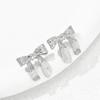 Aretes de Diseño Nicho Estilo Coreano Ins Distintivo Lazo Aretes Combinables Dulce Llorón Estilo Chica Picante Aretes Aretes