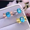 Anel de Prata Esterlina S925 com Topázio Natural Moda Laço Oval 8X10Mm Anel Suporte Vazio Lote Fornecimento Ao Vivo