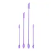 Mini Raspador de Silicone de Ponta Fina com Duas Cabeças Conjunto de 3 Peças para Cavar Produtos Cosméticos e de Cuidados com a Pele Colher Raspadora de Manteiga e Geleia Venda por Atacado