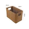 Cesta de Almacenamiento de Ratán Imitación Estilo Escandinavo Cesta para Cajón de Sala de Estar Cesta de Almacenamiento para Gabinete Caja de Almacenamiento Grande Caja Organizadora para Dormitorio