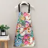 Delantal para Uso Doméstico, Impermeable y a Prueba de Aceite, para Cocina, Adultos, Lindo, Elegante, Restaurante, Flor de Rosa, Uniforme de Trabajo para Hombres y Mujeres