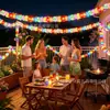 Banderines de seda de girasol de dos colores con cordón de 3 m, pancarta de flor hawaiana, flores decorativas de fondo temático Luau