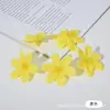 Flor de Crisantemo Individual Material para Manualidades Hecho a Mano Tela de Seda Flor Artificial Flor Realista de Alta Gama Pétalos Corona Adorno para la Cabeza
