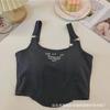Camisola de algodón puro con letras bordadas para mujer, estilo Spice Girls, ropa interior femenina, popular en Internet.