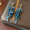Nuevos Pendientes de Style Chino con Aguja de Plata Tachonados de Diamantes con Forma de Petardo y Espiga de Trigo, Pendientes de Botón Vintage de Estilo Étnico con un Diseño Único, Pendientes Versátiles para Mujer