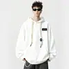 Nueva colección de otoño e invierno: sudadera con capucha para hombre, forrada de polar, corte holgado, moderna, casual y adecuada para usar en capas, perfecta como prenda exterior de invierno para adolescentes