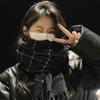 Bufanda Nueva 2024 para Mujer Invierno Versión Coreana Más Fácil de Combinar Celebridad de Internet Chal a Cuadros de Alta Gama Bufanda Gruesa y Cálida Estudiante