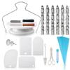Bandeja Giratória para Bolo Conjunto de 106 Peças Bandeja Giratória para Bolo de Aço Inoxidável Ferramentas para Cobertura e Decoração de Bolos Fabricante Atacado