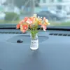 Internet Celebrant Fresh Vaso Flor Casa de Bonecas Mini Simulação Interior Do Carro Console Central Decoração Enfeites de Carro Espelho Cruzado